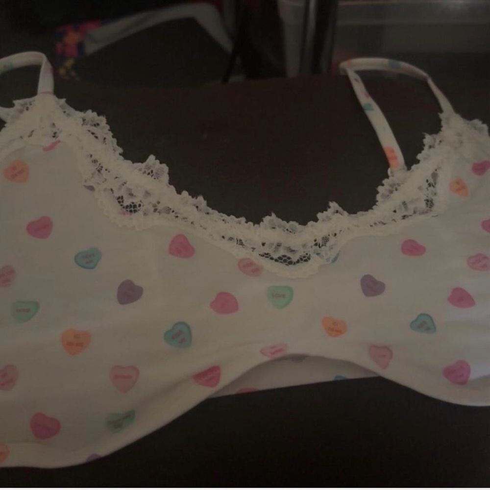 SKIMS SOLD OUT RARE CONVERSATION HEARTS BRALETTE WITH TAGS